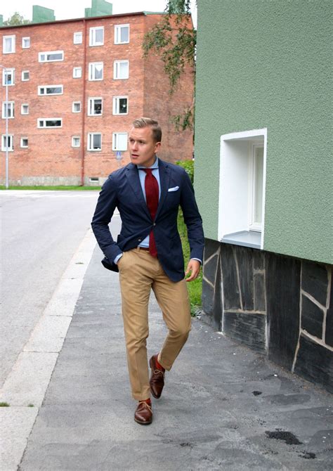 khakis and blazer